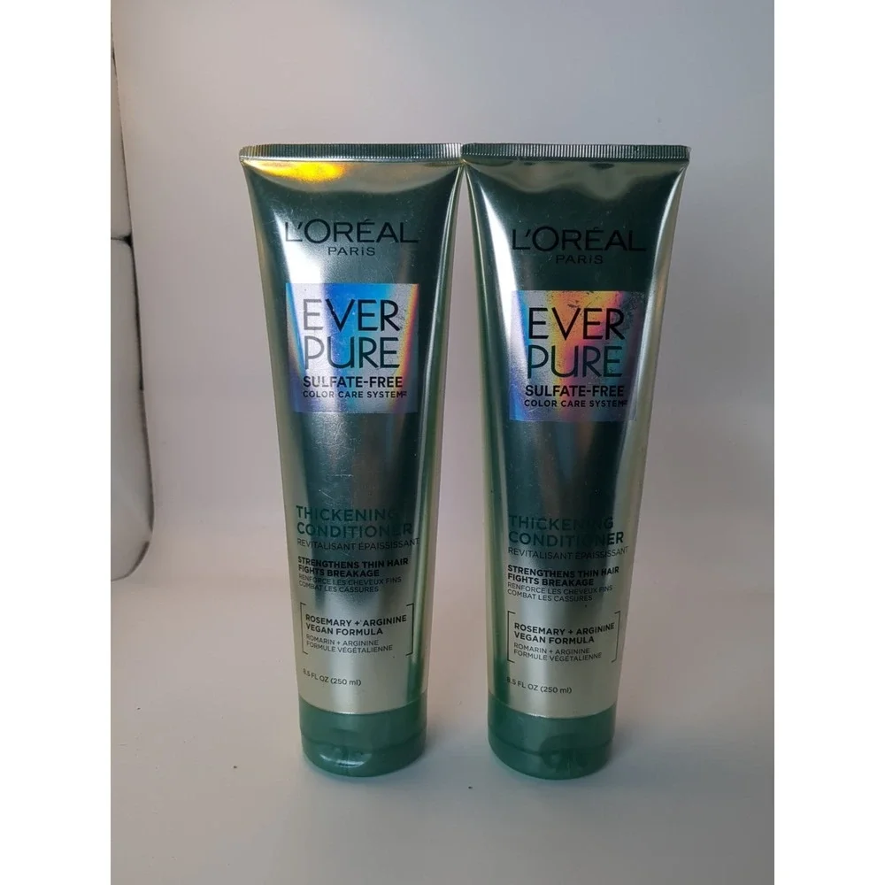 2-L'Oreal EVER STRONG Thickening s SHAMPOO,‎ lot of 2 vegan